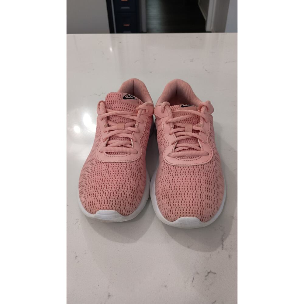 Nike Tijuan pink and white mesh athletic running sneaker Sz 6.5 Y-8 W - Picture 3 of 8